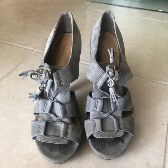 Coach Teagan Lace Up Heels size 9 - Picture 3 of 6